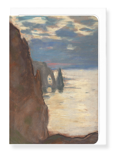 Ezen Designs - Cliffs at Etretat: The Needle Rock and Porte d'Aval (C.1885) - Greeting Card - Front