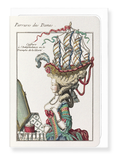 Ezen Designs - LA BELLE POULE (C.1780) - Greeting Card - Front
