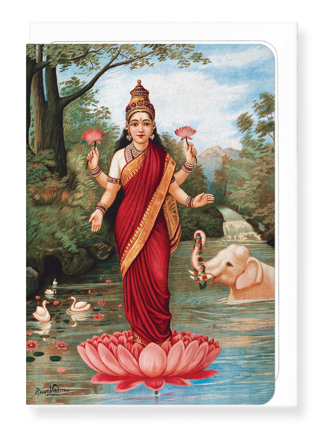 Ezen Designs - DEESSE LAKSHMI (1894) - Greeting Card - Front