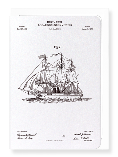 Ezen Designs - BREVET DE BOUÉE (1897) - Greeting Card - Front