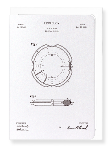 Ezen Designs - BREVET DE BOUÉE ANNULAIRE (1909) - Greeting Card - Front