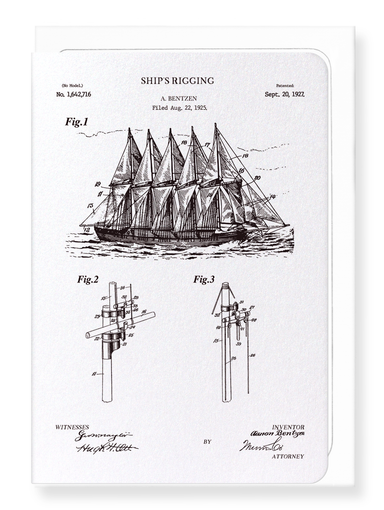 Ezen Designs - BREVET DE GRÉEMENT DE NAVIRE (1927) - Greeting Card - Front