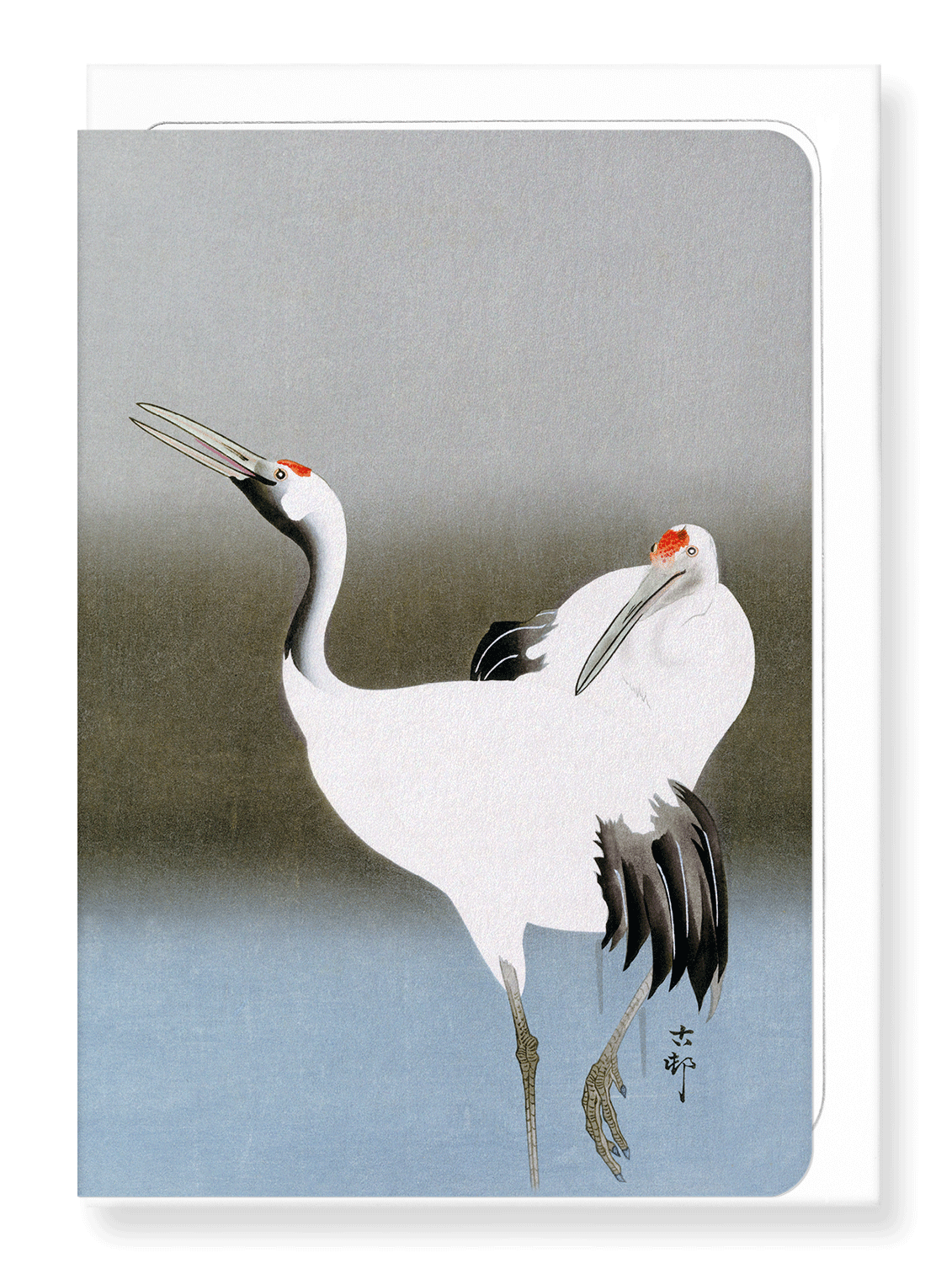Ezen Designs - Couple of cranes - Greeting Card - Front