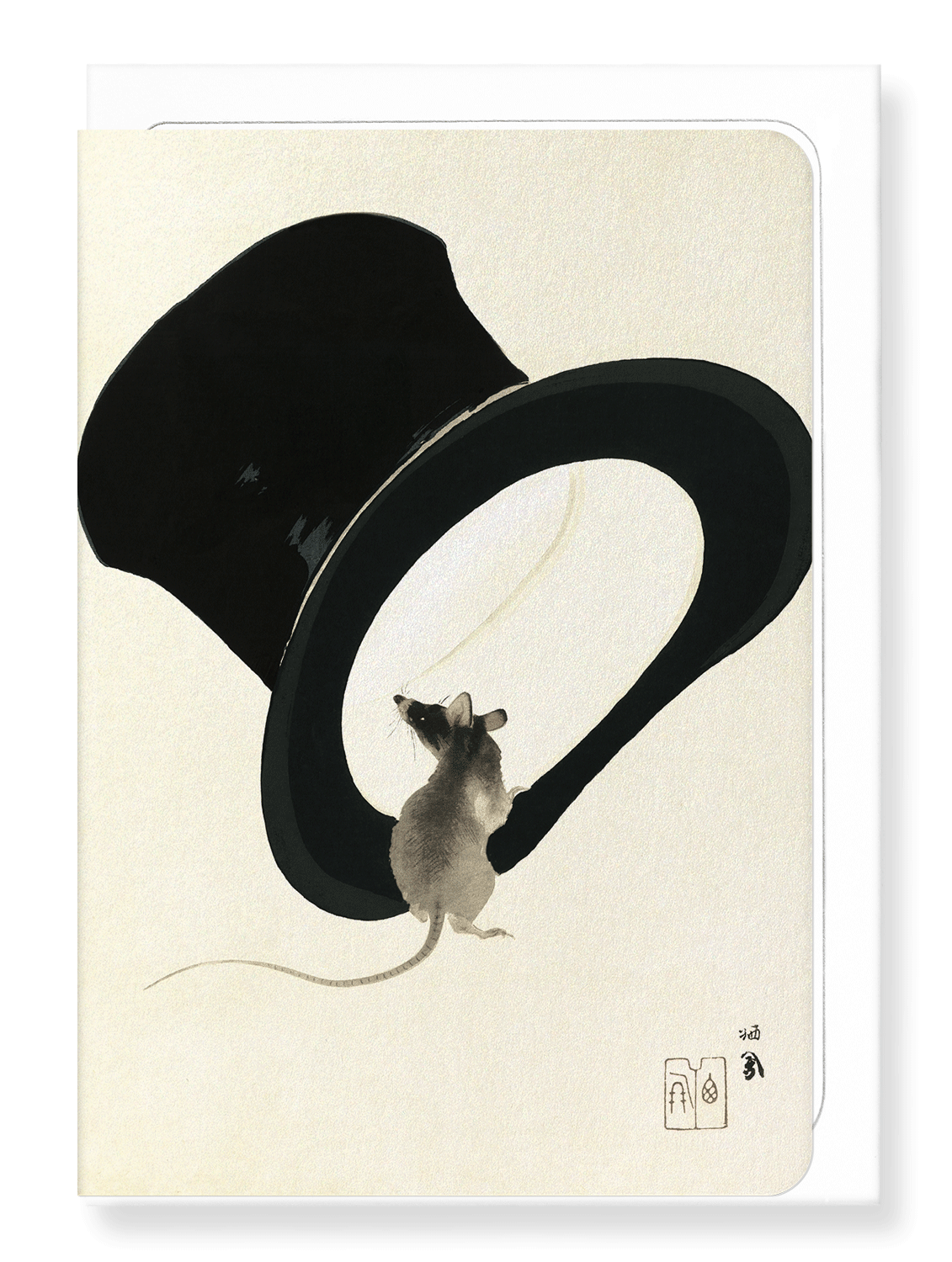 Ezen Designs - Mouse and top hat (1912) - Greeting Card - Front