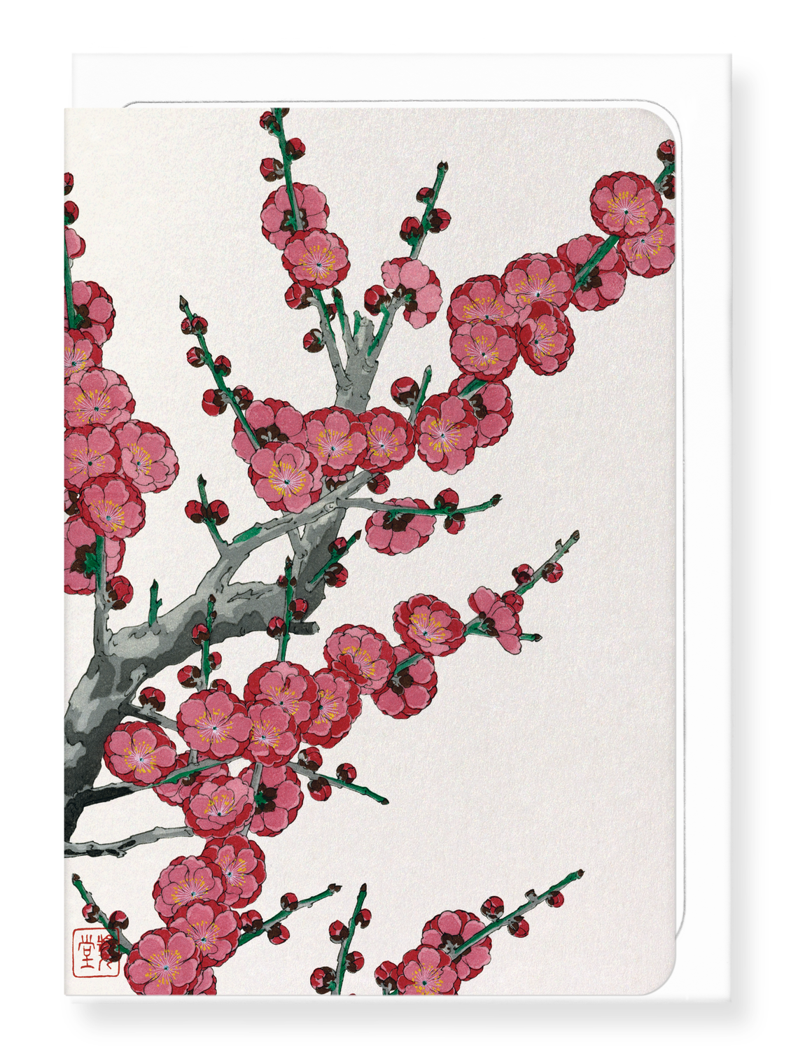 Ezen Designs - Red plum blossom (1953) - Greeting Card - Front