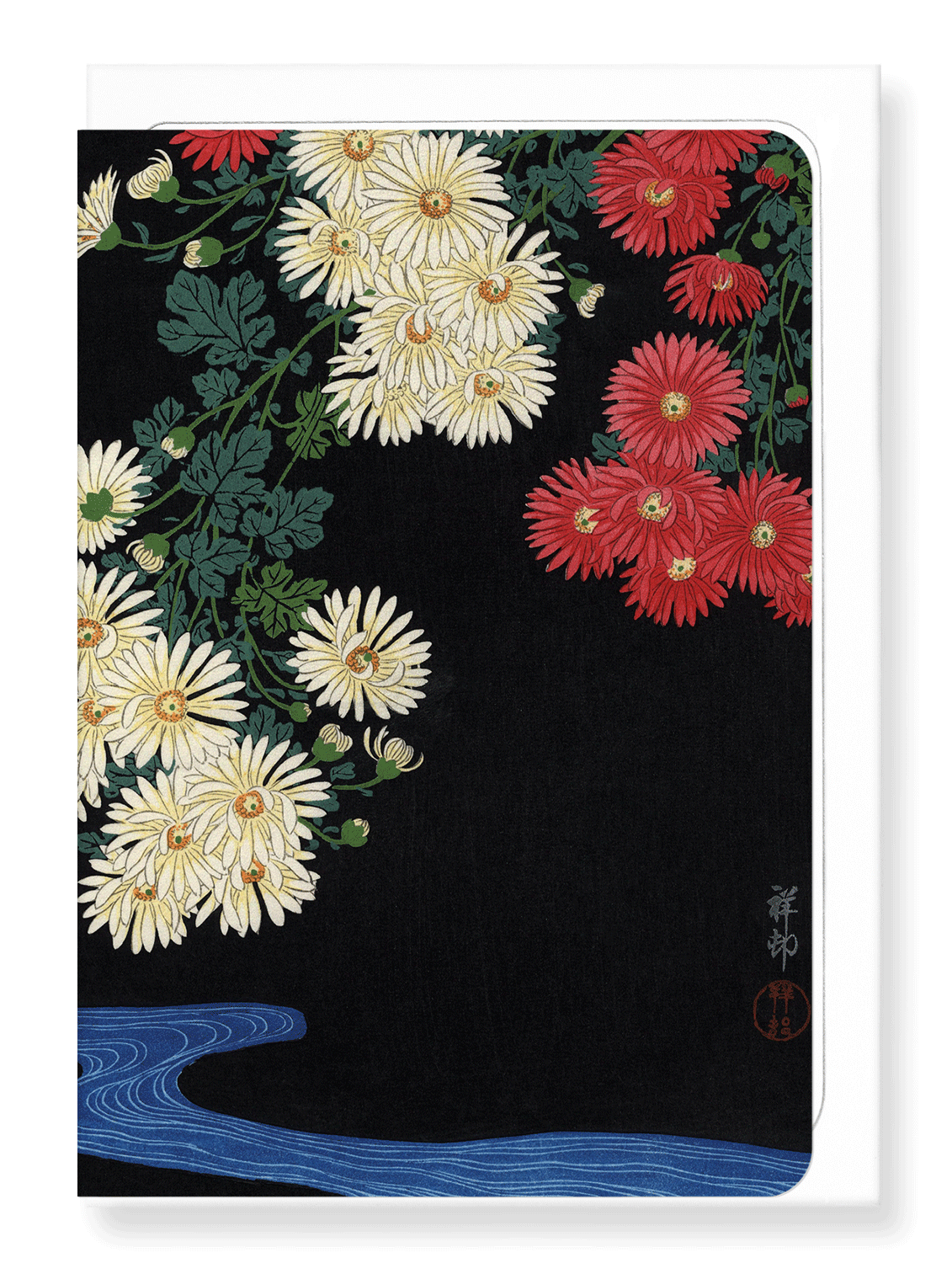 Ezen Designs - Chrysanthemum - Greeting Card - Front