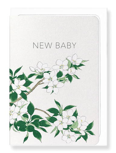 Ezen Designs - New baby apple blossoms - Greeting Card - Front