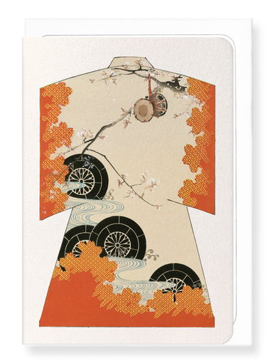 Ezen Designs - Kimono of Cherry Blossom and Drum (1899) - Greeting Card - Front