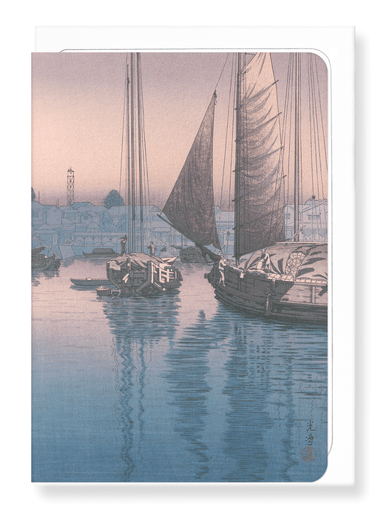 Ezen Designs - Sunset at seto inland sea - Greeting Card - Front