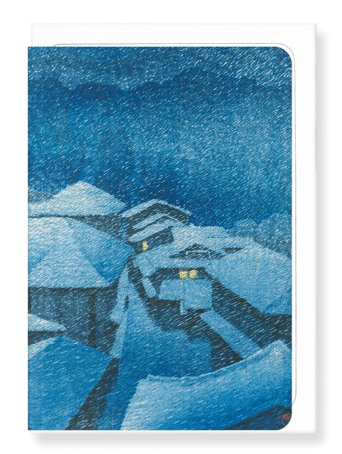 Ezen Designs - Shiobara in snowstorm - Greeting Card - Front