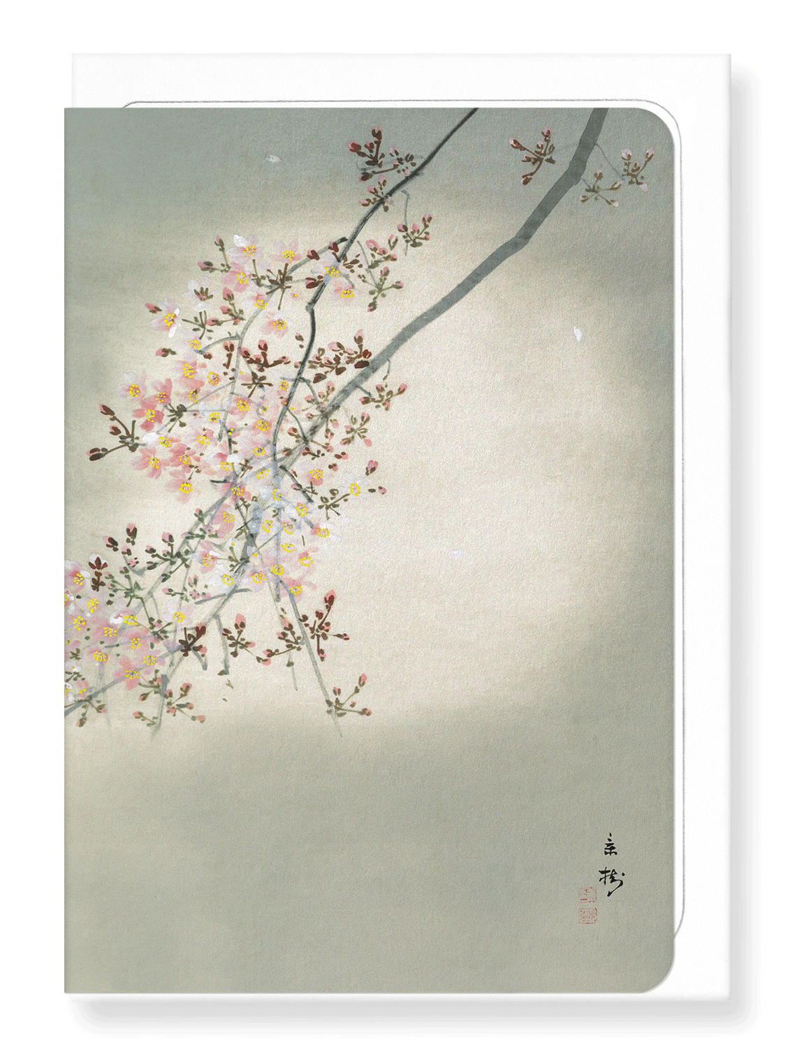 Ezen Designs - Cherry blossom in the full moon - Greeting Card - Front