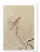 Ezen Designs - Waxwing bird on snowy branch - Greeting Card - Front