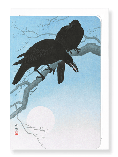 Ezen Designs - Crows in moonlight - Greeting Card - Front