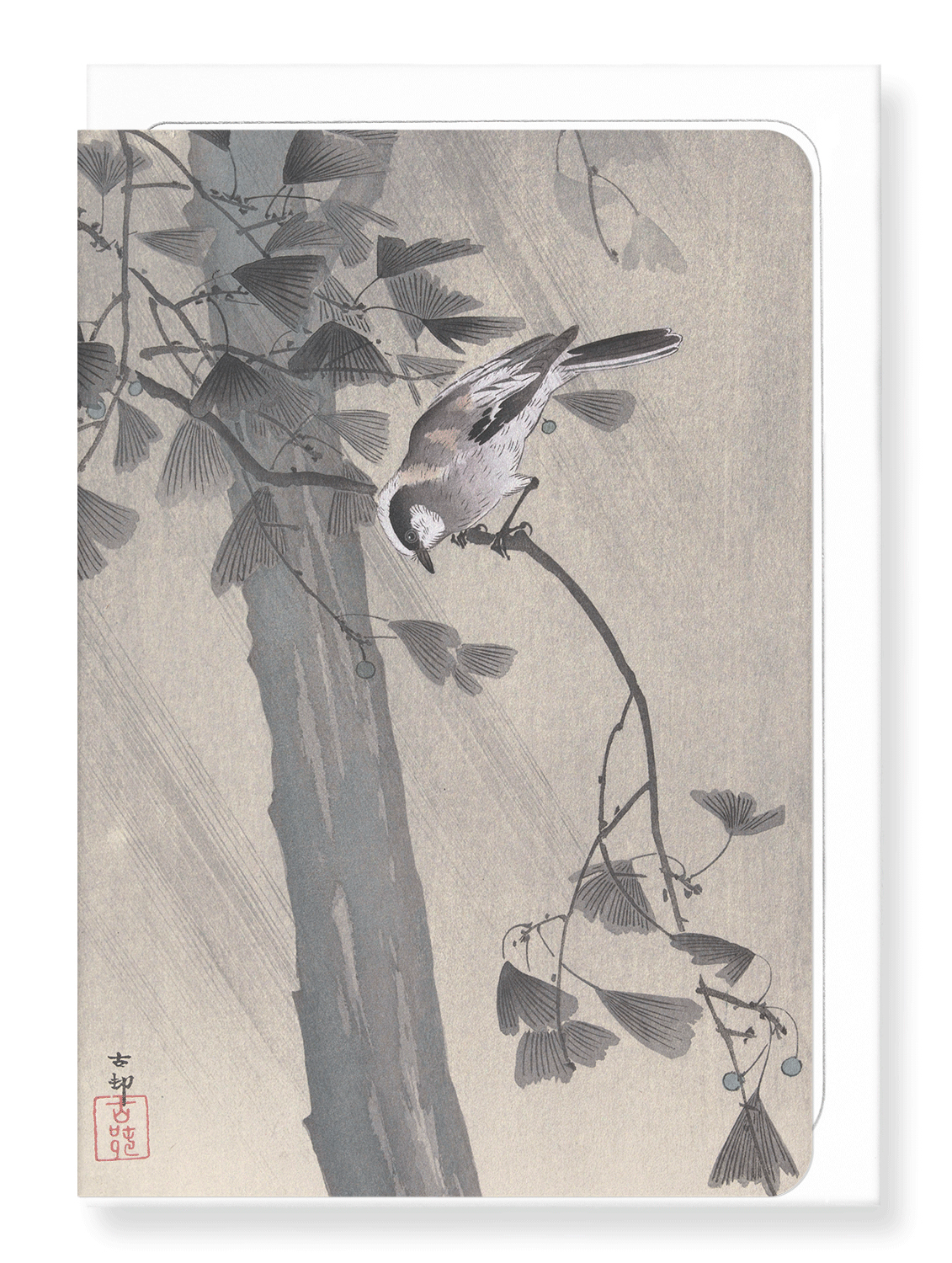 Ezen Designs - Long Tailed Tit in the Storm - Greeting Card - Front