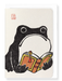 Ezen Designs - Book Reading Ezen Frog - Greeting Card - Front
