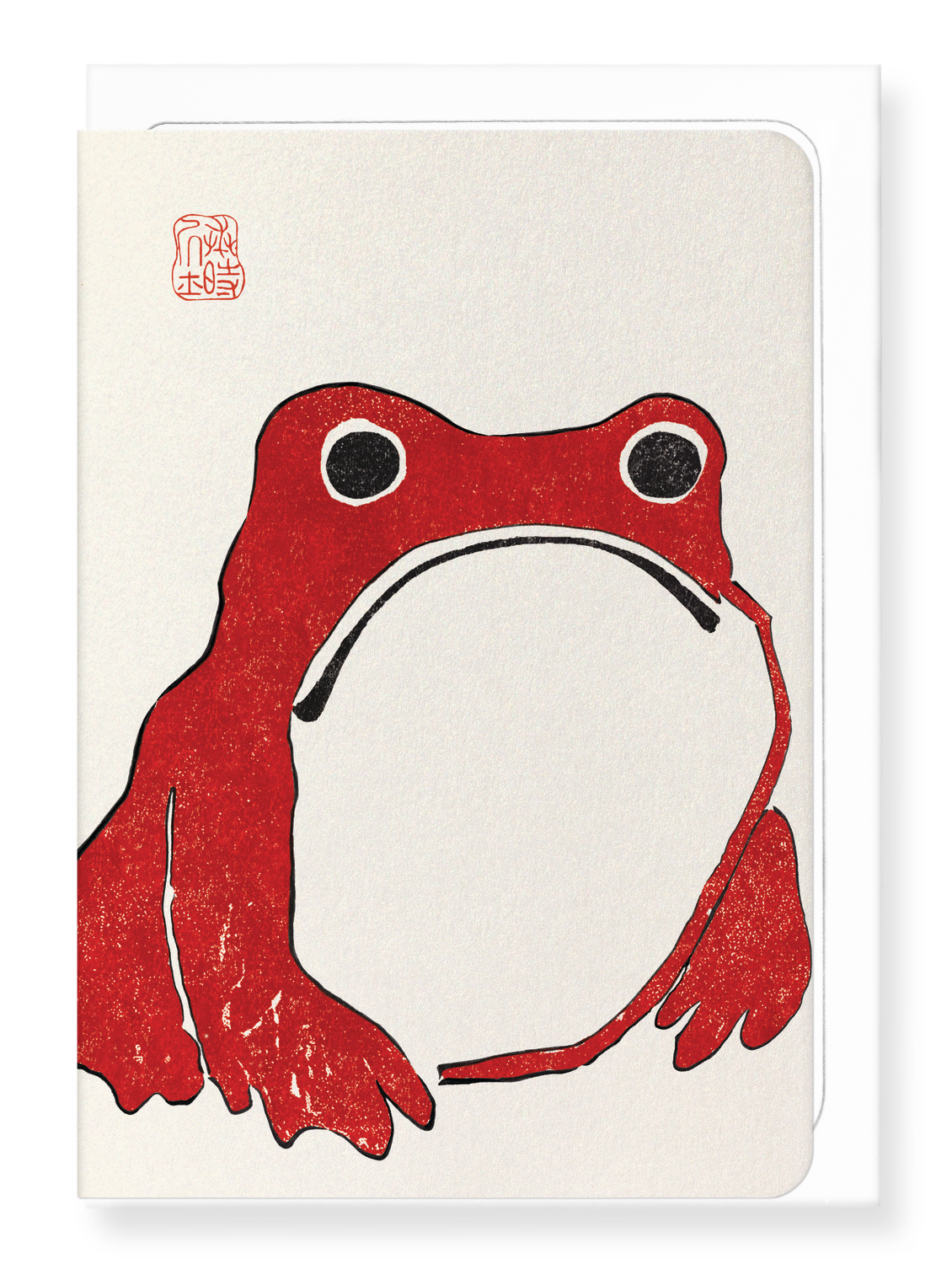 Ezen Designs - Red Frog - Greeting Card - Front