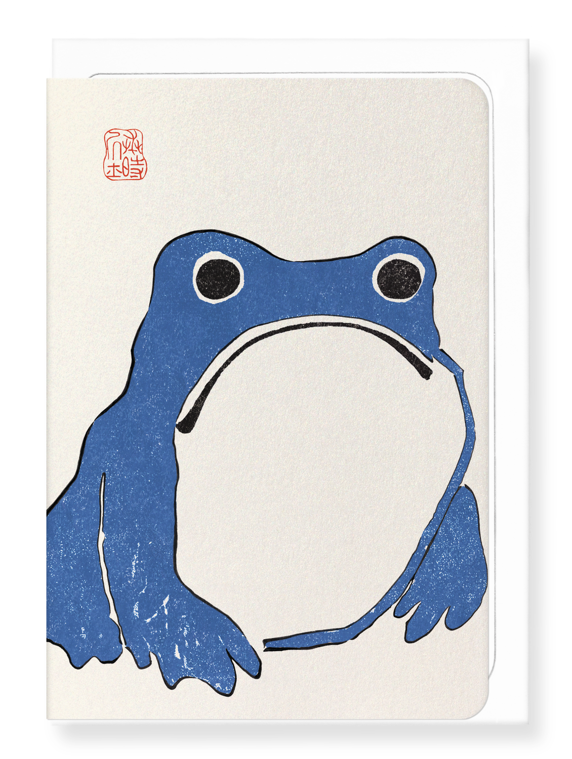 Ezen Designs - Blue Frog - Greeting Card - Front
