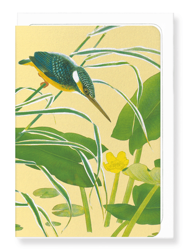 Ezen Designs - Kingfisher with East Asian Yellow Water-lily (c.1930) - Greeting Card - Front