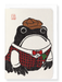 Ezen Designs - Welsh Boy Ezen Frog - Greeting Card - Front