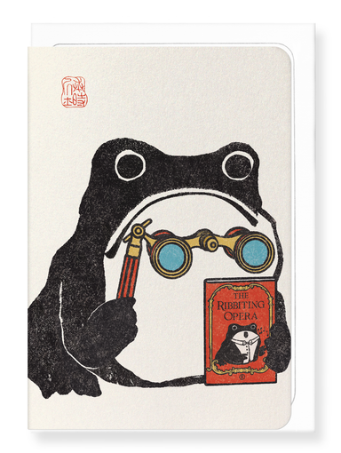 Ezen Designs - Ribbiting Opera Ezen Frog - Greeting Card - Front
