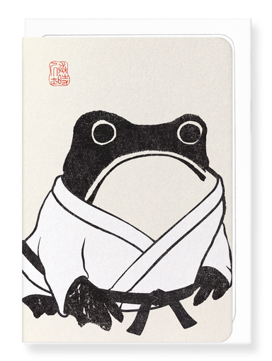 Ezen Designs - Martial Arts Ezen Frog - Greeting Card - Front