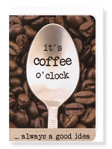 Ezen Designs - Coffee O’clock - Greeting Card - Front
