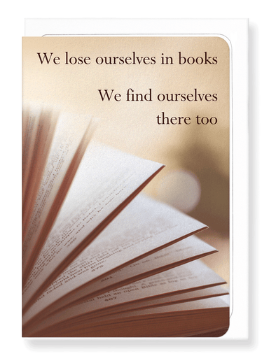 Ezen Designs - Finding ourselves in books - Greeting Card - Front