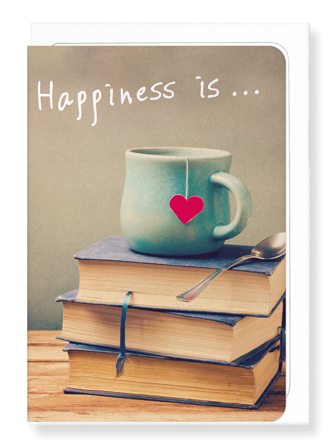 Ezen Designs - Tea and books - Greeting Card - Front