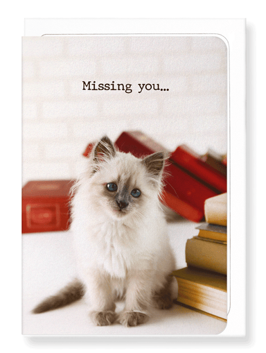Ezen Designs - Missing you: kitten - Greeting Card - Front