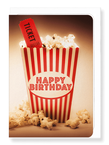 Ezen Designs - Happy birthday popcorn - Greeting Card - Front