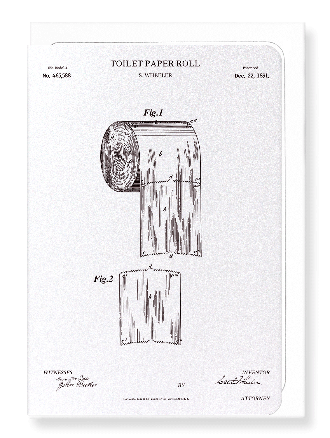 PATENT OF TOILET PAPER ROLL (1891) — Ezen Designs