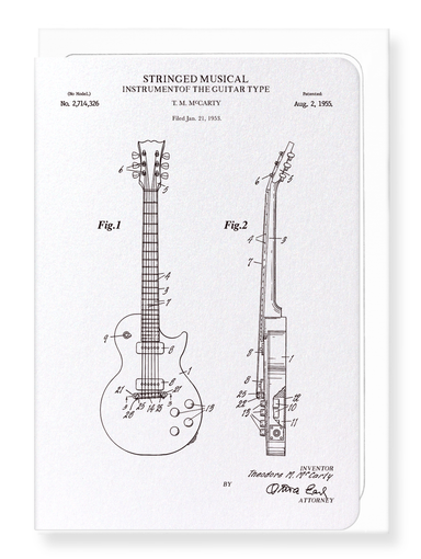 Ezen Designs - Patent of guitar (1955) - Greeting Card - Front