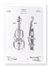 Ezen Designs - Patent of violin (1921) - Greeting Card - Front