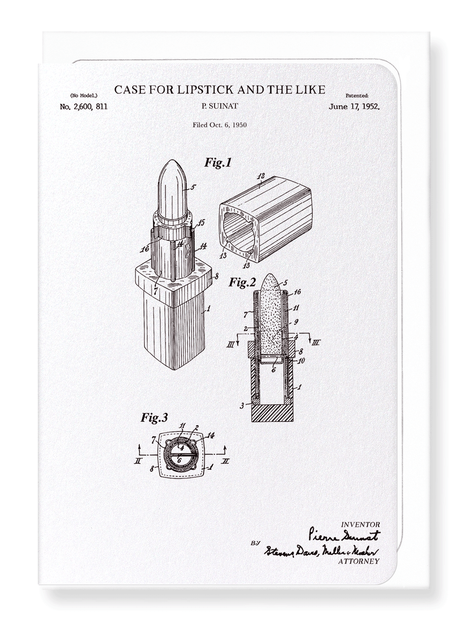 Vintage Lipstick Case Patent 1952 Wood Print by Celestial Images - Pixels