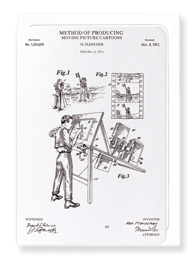 Ezen Designs - Patent of moving picture cartoons (1917) - Greeting Card - Front