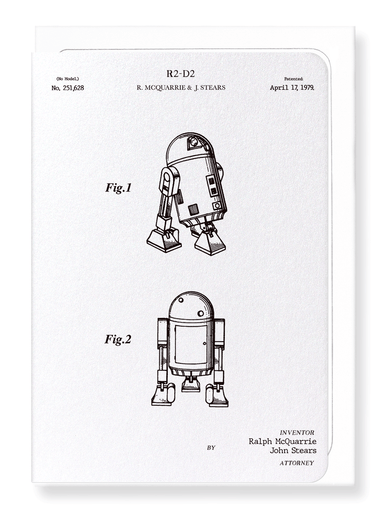 Ezen Designs - Patent of R2-D2 (1979) - Greeting Card - Front