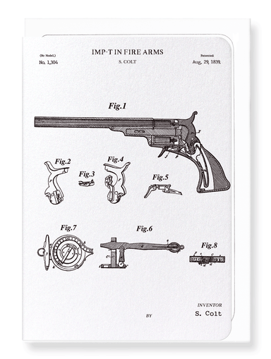 Ezen Designs - Patent of imp-t in fire arms (1839) - Greeting Card - Front