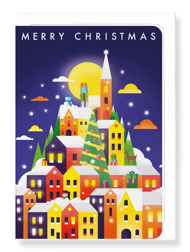 Ezen Designs - Christmas snow city - Greeting Card - Front