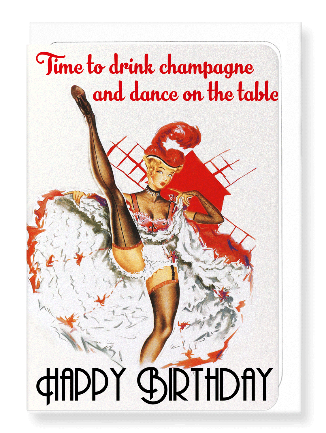 Ezen Designs - Can can birthday - Greeting Card - Front