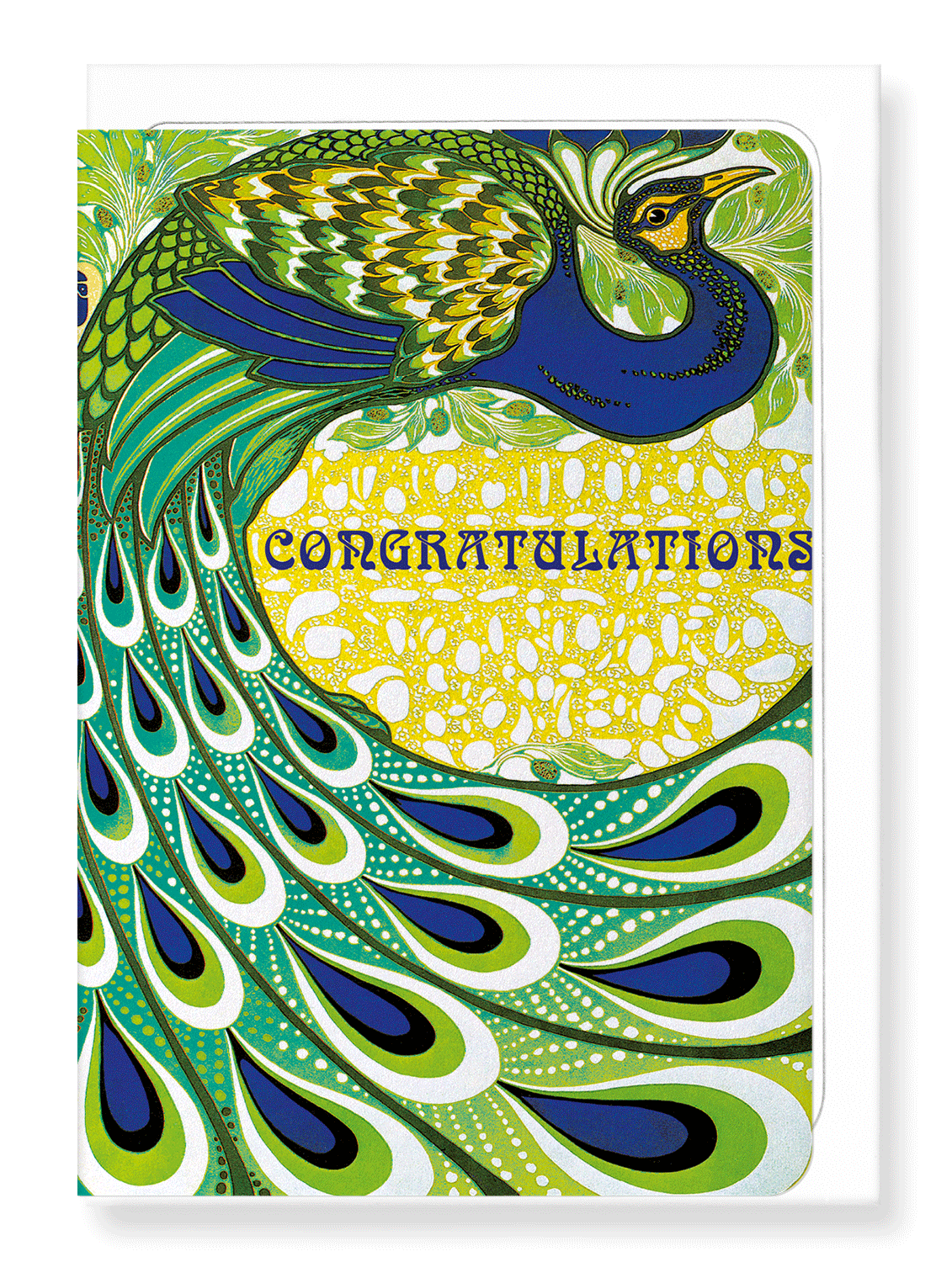 Ezen Designs - Congratulations peacock - Greeting Card - Front