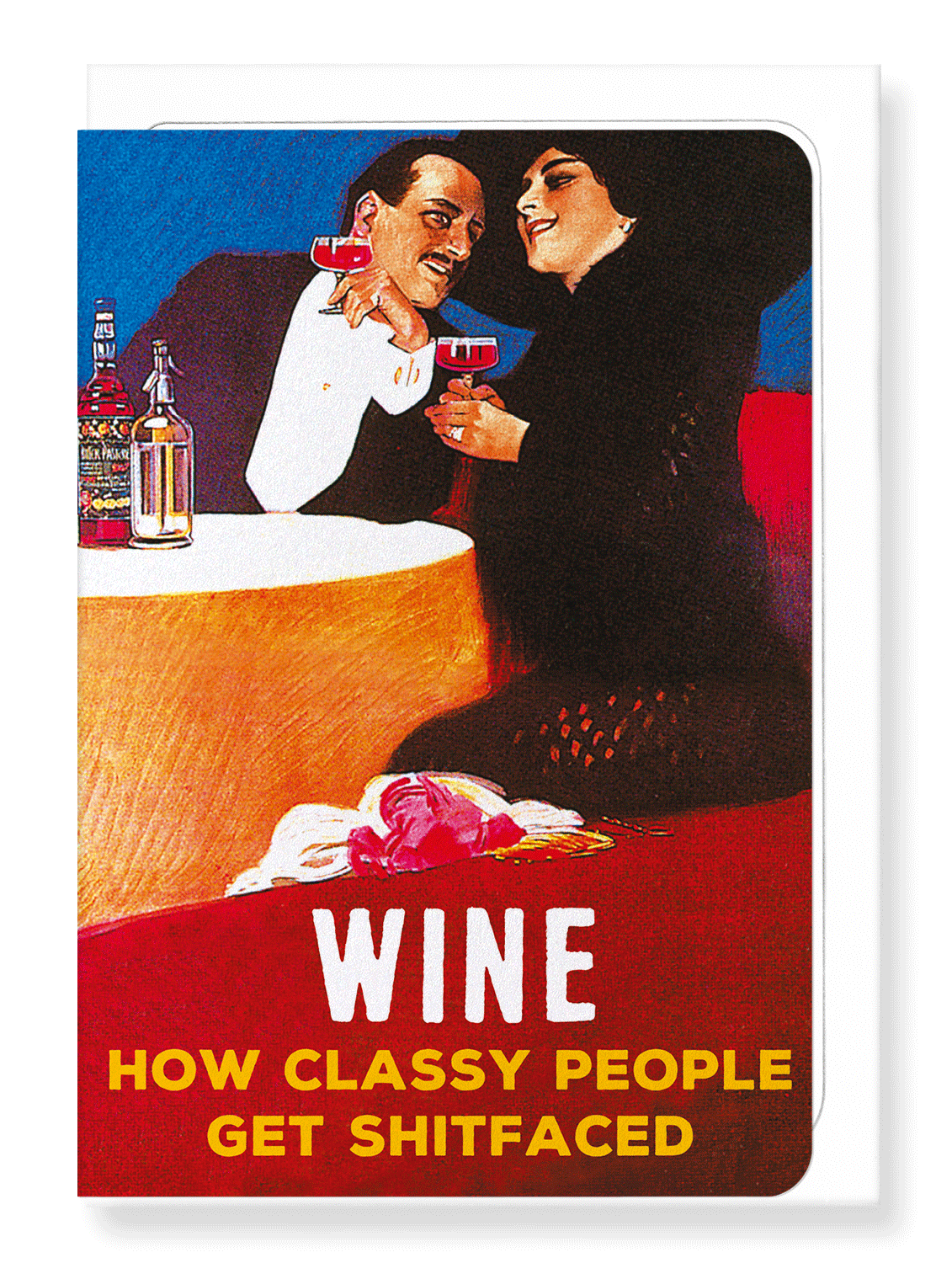 Ezen Designs - Classy wine - Greeting Card - Front