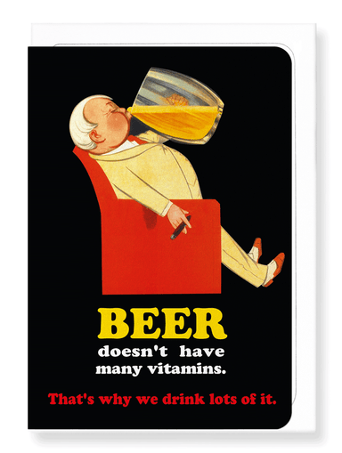 Ezen Designs - Drink lots of beer - Greeting Card - Front
