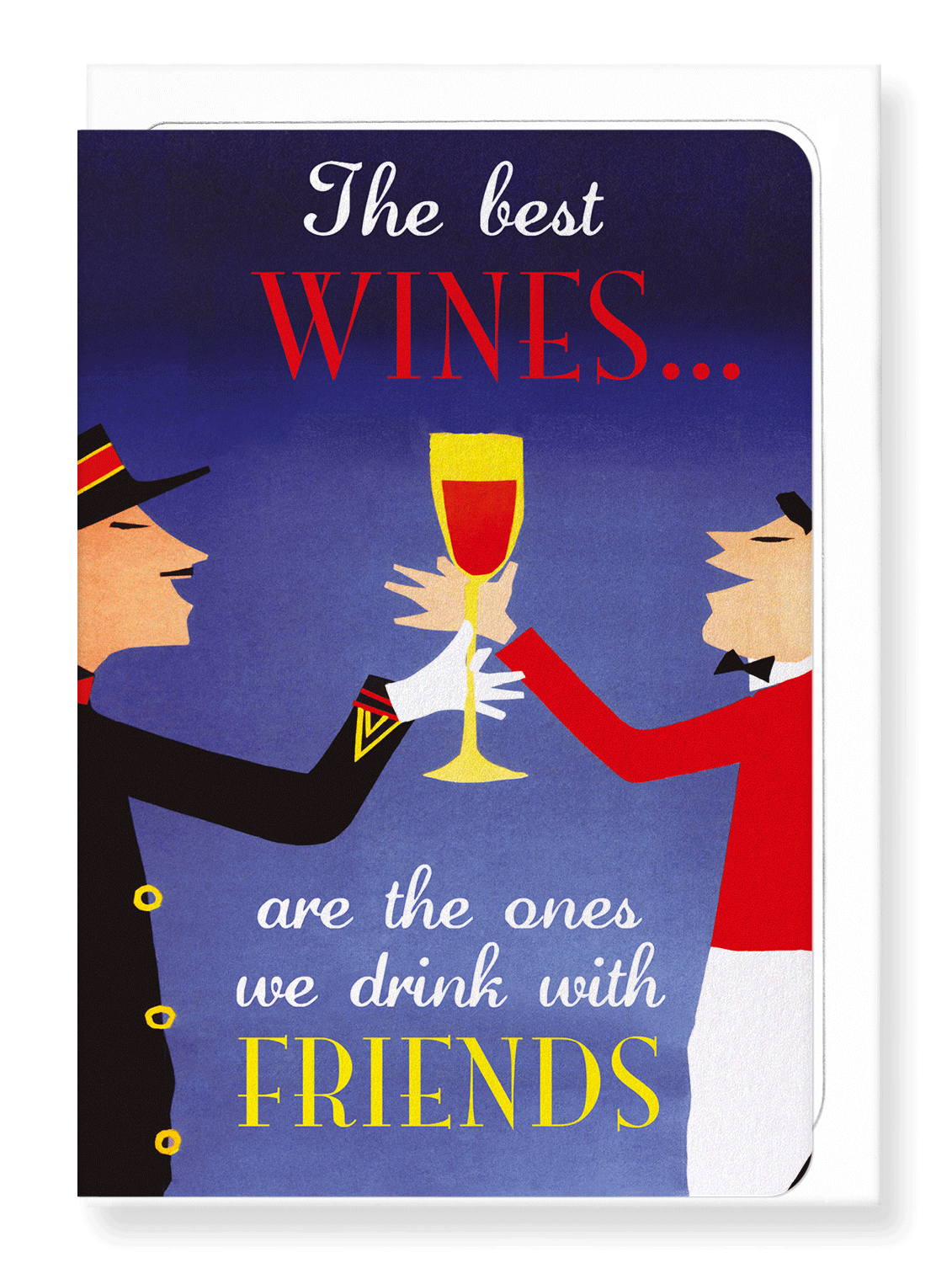Ezen Designs - Wine with friends - Greeting Card - Front
