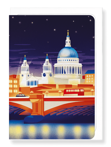 Ezen Designs - St paul’s at night - Greeting Card - Front