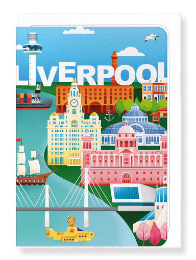 Ezen Designs - Liverpool dream city - Greeting Card - Front