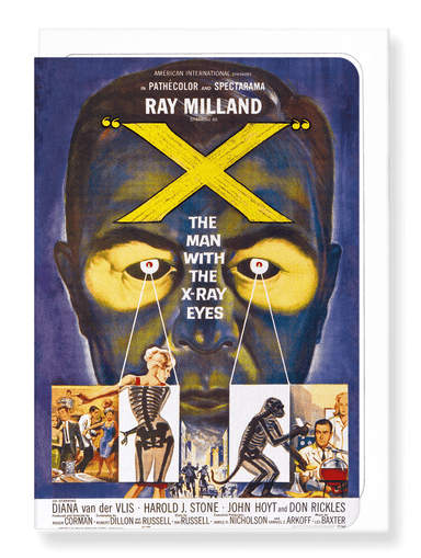Ezen Designs - X: The man with the x-ray eyes (1963) - Greeting Card - Front