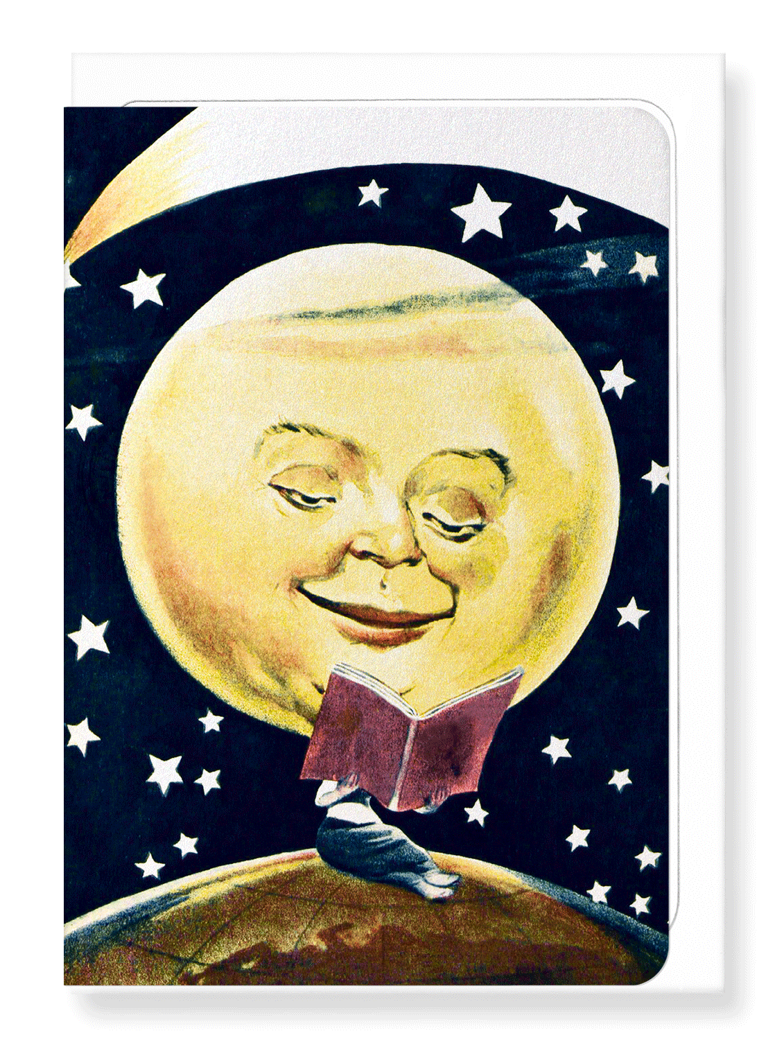 Ezen Designs - Even the moon reads - Greeting Card - Front