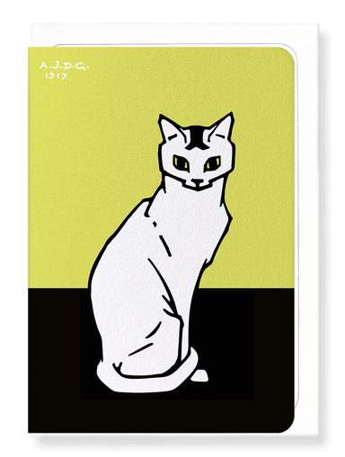 Ezen Designs - Sitting cat (1917) - Greeting Card - Front