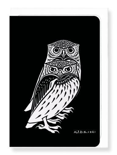 Ezen Designs - Two owls (1921) - Greeting Card - Front