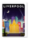 Ezen Designs - Liverpool Night Deco - Greeting Card - Front